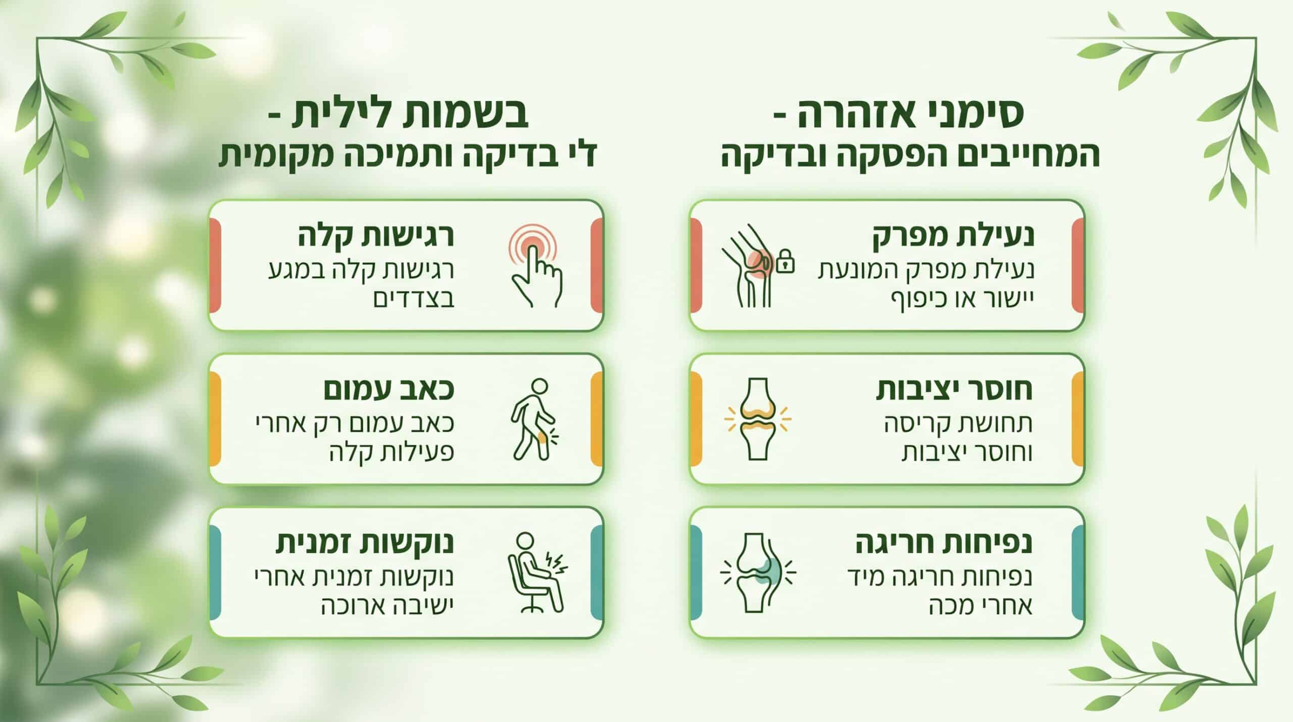 האם משחה יכולה להתאים גם לכאב במניסקוס או ברצועות