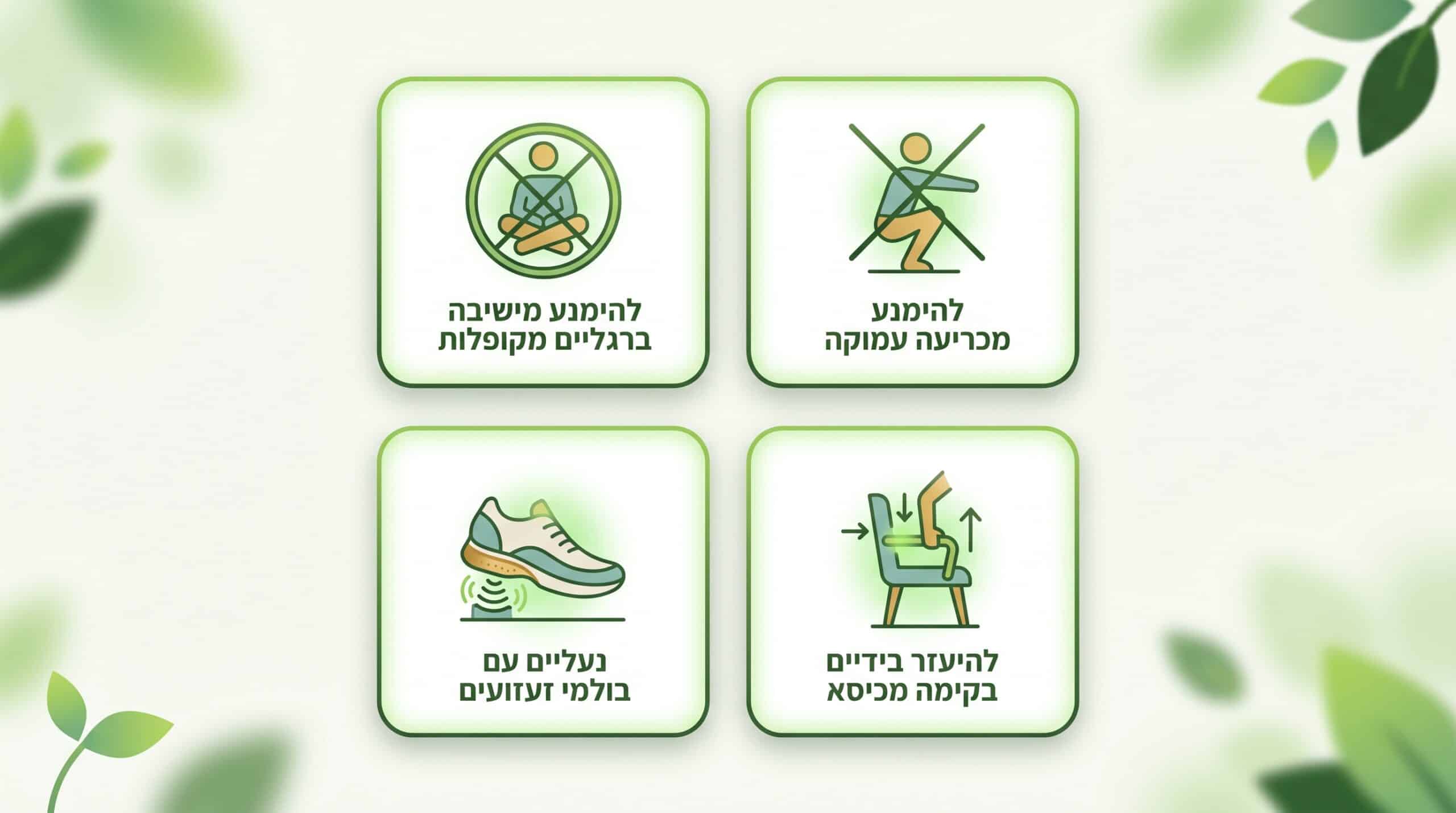 מה לעשות כשיש נפיחות בברך - הנחיות ביתיות