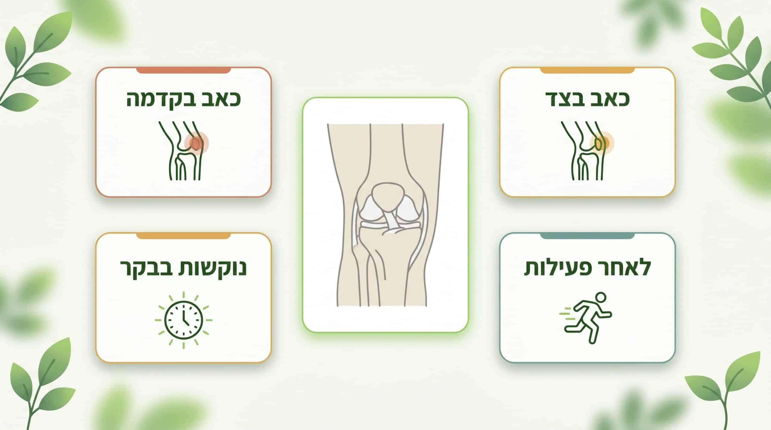 משחה לכאבי ברכיים לפי סוג הכאב