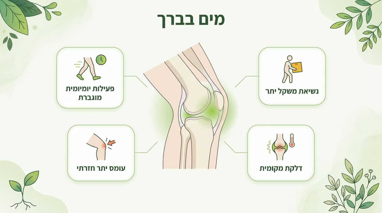 מים בברך - למה זה קורה ומה קורה בתוך המפרק