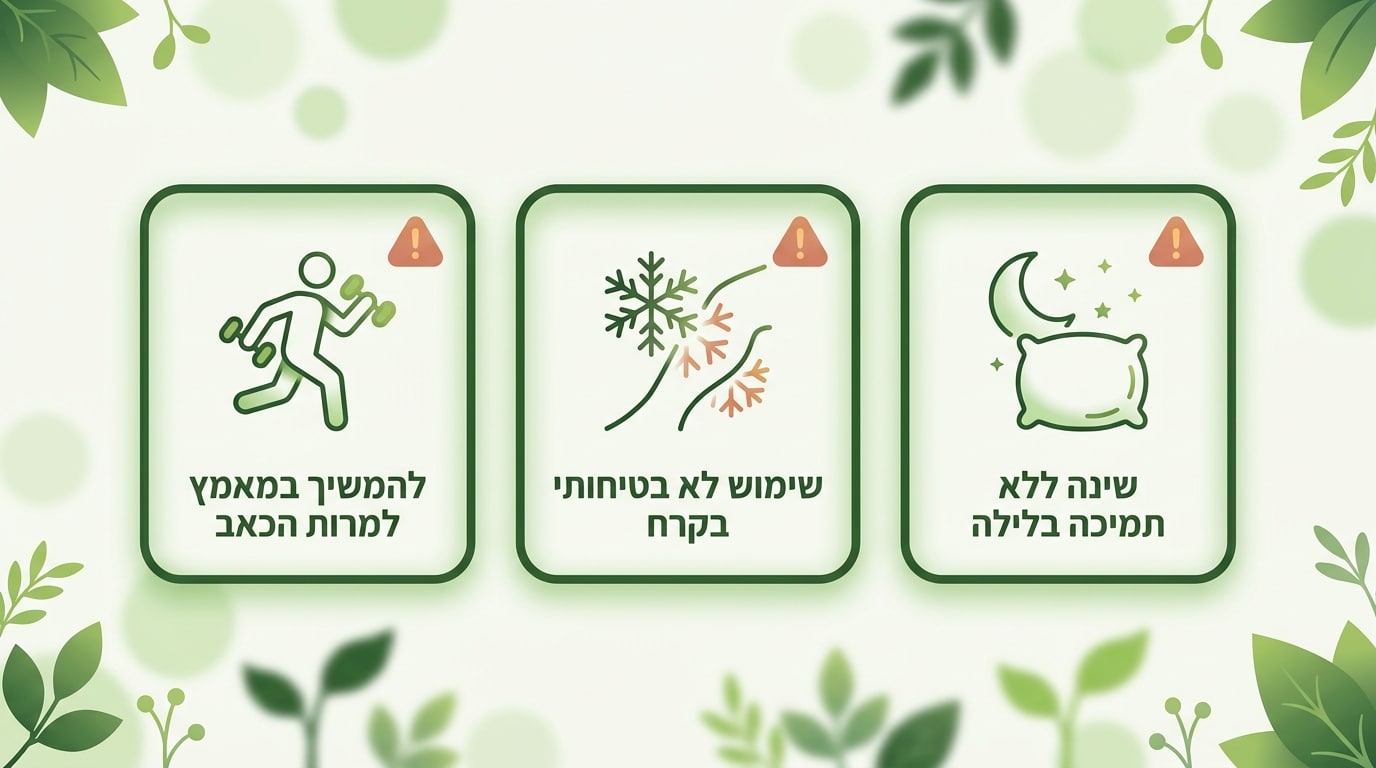 מדריך החלטה מהיר קרח מול חום לכאב ברך