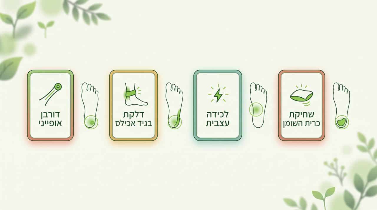 בדיקה עצמית לאיתור סימני דורבן בעקב