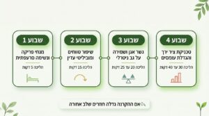 איך בונים תוכנית חזרה לשגרה בארבעה שבועות?