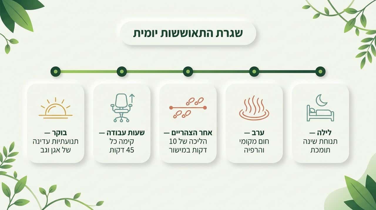 איך בונים שגרת התאוששות יומית בבית?