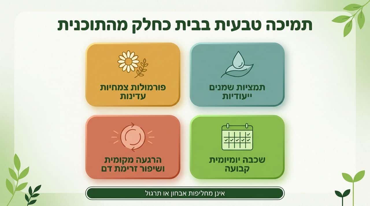 תמיכה טבעית בבית כחלק מהתוכנית