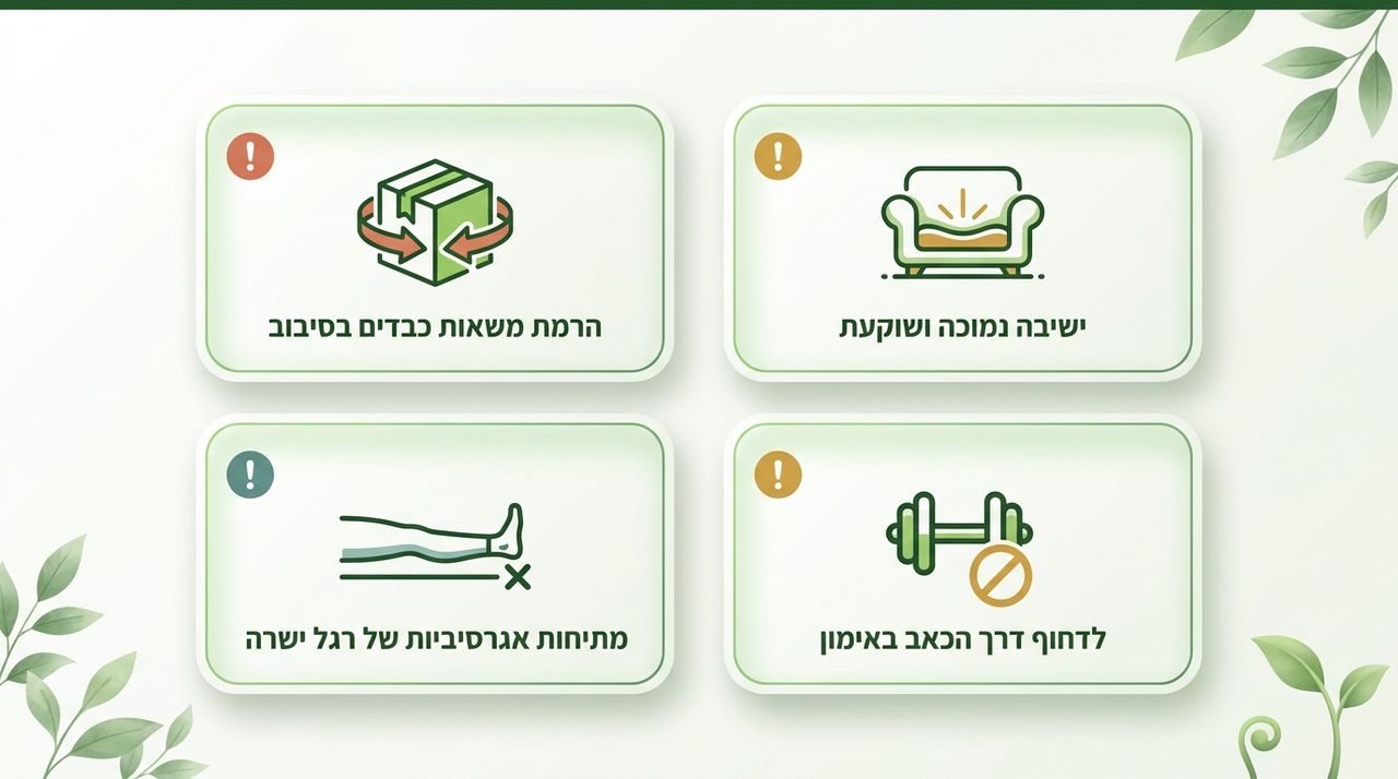 איזה טעויות מאריכות את ההחלמה?